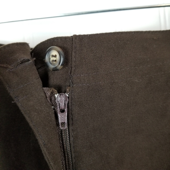 Talbots Womens Faux Suede Vtg Maxi Skirt Size 16 Brown Modest Western Cowgirl - Picture 5 of 13